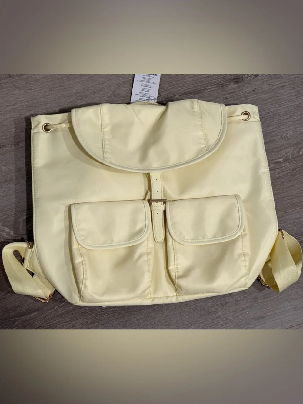 NWT Year of Ours Butter Yellow Backpack Travel Sporty Hiking Outdoor Bag